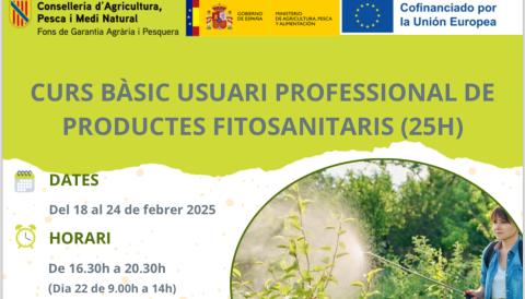 Curs Bàsic Usuari Professional de Productes Fitosanitaris (25H)